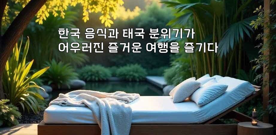 한국 음식과 태국 분위기가 어우러진 즐거운 여행을 즐기다